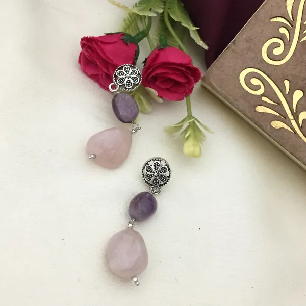 Elegant_Oxidized_Long_Chain_Set_-_Purple_&_Pink_Stones,_Square_&_Oval_Shapes