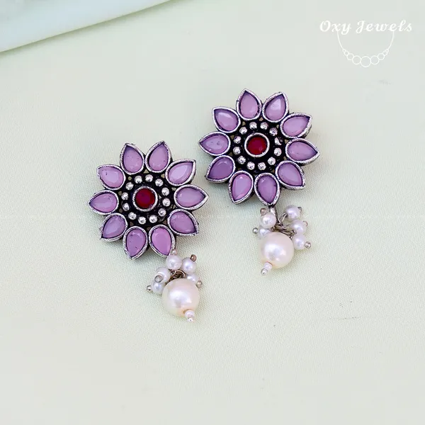 Elegant_Floral_Pearl_Drop_Earrings_with_Pink_and_Red_Gemstones