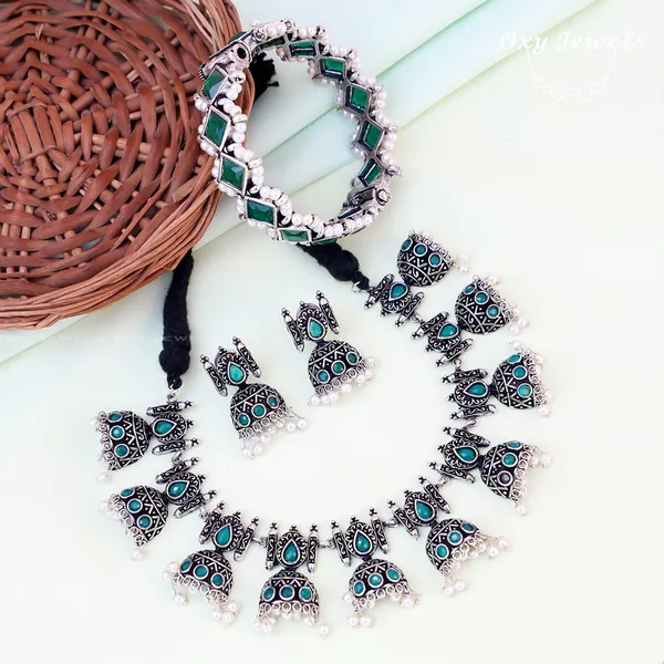 Oxidized_Silver_Green_Stone_Necklace,_Earrings,_and_Bracelet_Set