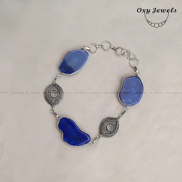 Elegant_Blue_Stone_Oxidized_Silver_Bracelet