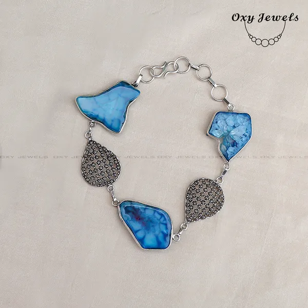 Handcrafted_Oxidised_Silver_Bracelet_with_Blue_Stone_Accents