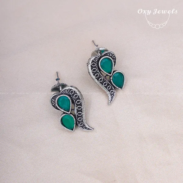 Elegant_Oxidized_Silver_Necklace_Set_with_Teal_Accents