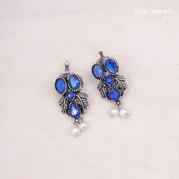 Elegant_Blue_Oxidised_Necklace_and_Earring_Set_with_Pearl_Accents