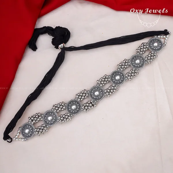 Antique_Silver_Oxidized_Choker_Necklace_with_Floral_Motifs