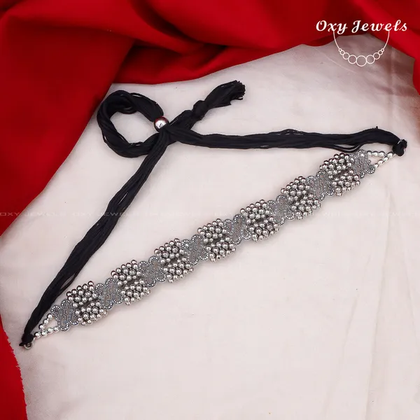 Antique_Silver_Oxidised_Choker_Necklace_with_Intricate_Bead_Detailing