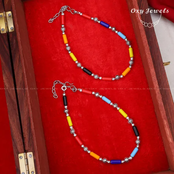Vibrant_Multicolor_Oxidised_Beaded_Anklets_Set