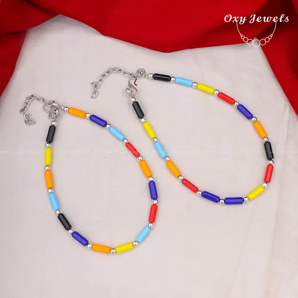 Vibrant_Multicolor_Oxidized_Beaded_Anklets_Set