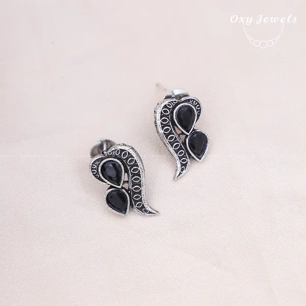 Oxidised_Silver_and_Black_Leaf_Design_Necklace_Set