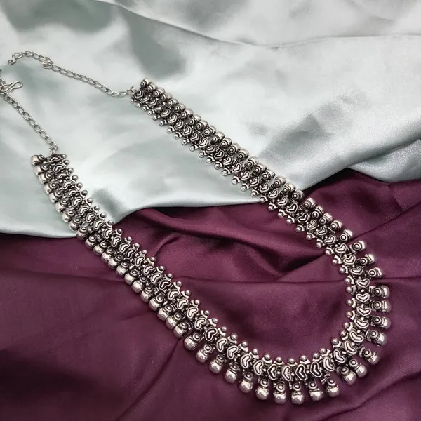 Oxidised_Silver_Long_Necklace_Haram_with_Intricate_Heart_and_Bead_Design
