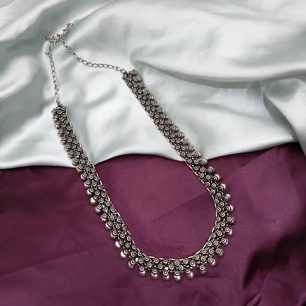 Oxidised_Silver_Long_Haram_Necklace_with_Intricate_Circular_Fixtures