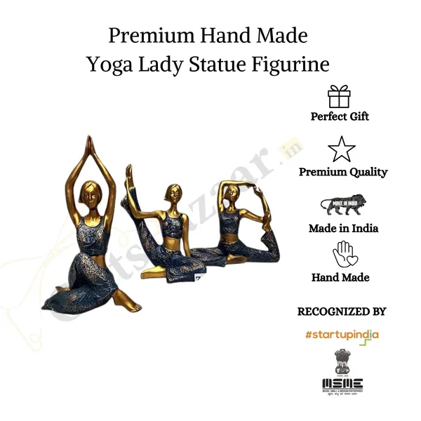Resin_Yoga_Lady_Statue_of_Set_of_3_|_For_Home_Decor_Showpiece