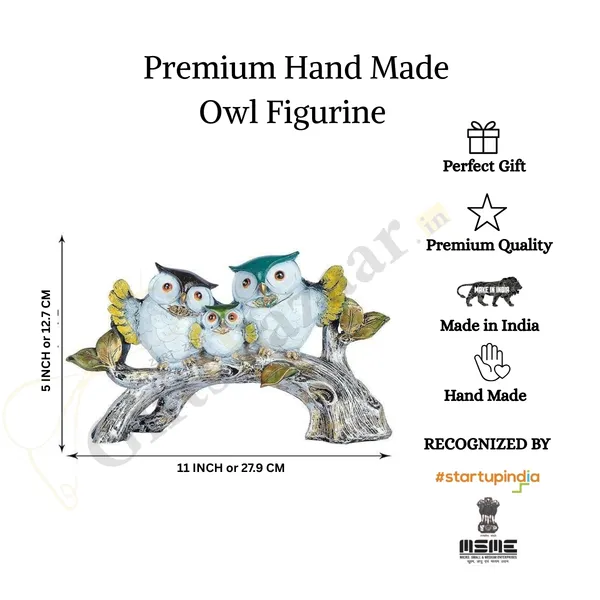 Crafts_Owl_Family_Sitting_on_Tree_of_Set_of_3_|_Premium_for_Home_Decor