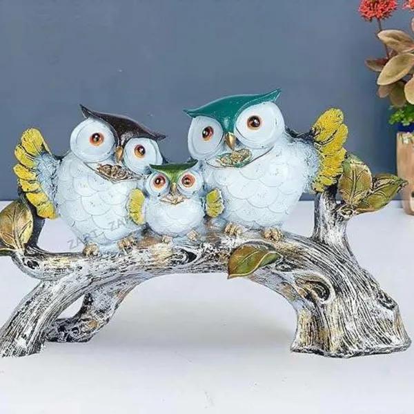 Crafts_Owl_Family_Sitting_on_Tree_of_Set_of_3_|_Premium_for_Home_Decor