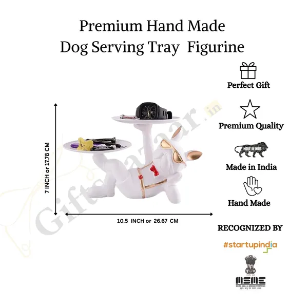 Toy_Dog_Serving_with_Double_Tray_of_White_Color_|_Home_Decor_for_Asthetic_Apeal