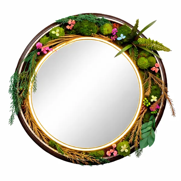 18_Inches_Moss_Mirror_Wooden_Paradise_Showpiece_with_Warm_White_Light_|_Green_Gifting_for_Special_Moments