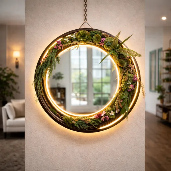 18_Inches_Moss_Mirror_Wooden_Paradise_Showpiece_with_Warm_White_Light_|_Green_Gifting_for_Special_Moments