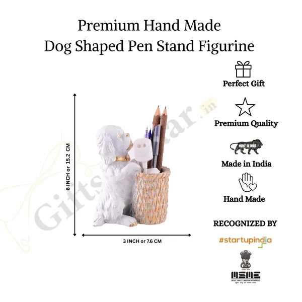 Angry_Face_Dog_Shaped_Pen_Stand_of_Sitting_Position_|_For_Gift_Office