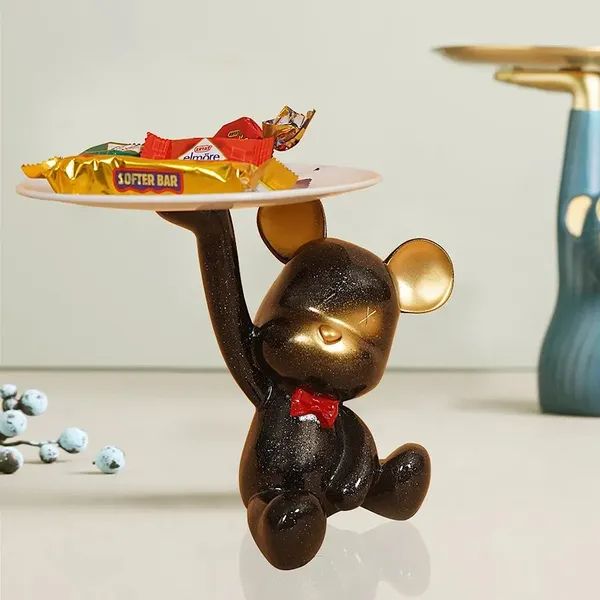 Handcrafted_Teddy_Holding_Tray_of_Sitting_Design_|_Antique_Item_for_Home_Decor