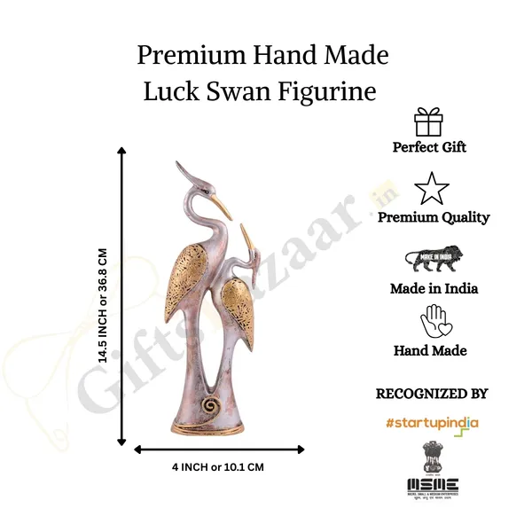 Good_Luck_Swan_of_Golden_Color_|_For_Home_Decor_Showpiece