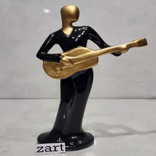 Musical_Instrument_Statue_of_Black_Color_of_Set_of_4_|_Antique_Item_for_Home_Decor