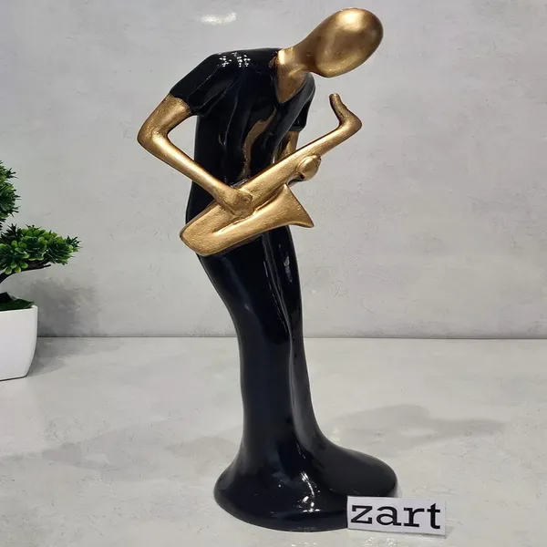 Musical_Instrument_Statue_of_Black_Color_of_Set_of_4_|_Antique_Item_for_Home_Decor