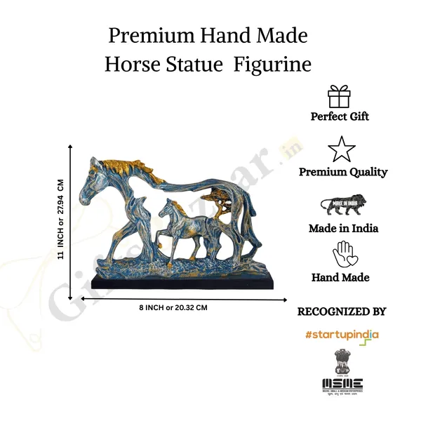 Horse_Statue_of_Multicolor_of_Set_of_2_|_Home_Decor_for_Asthetic_Apeal
