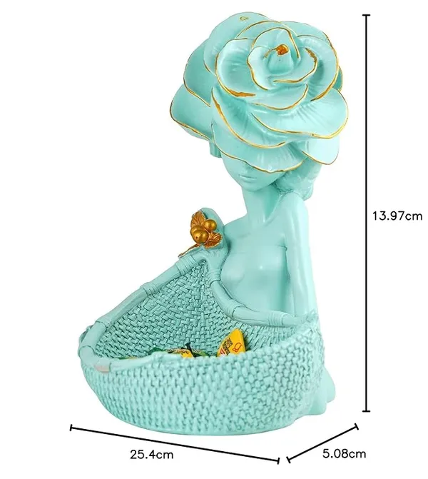 Lady_with_Basket_Showpiece_of_Light_Green_Color_|_Artistry_Gift_Item