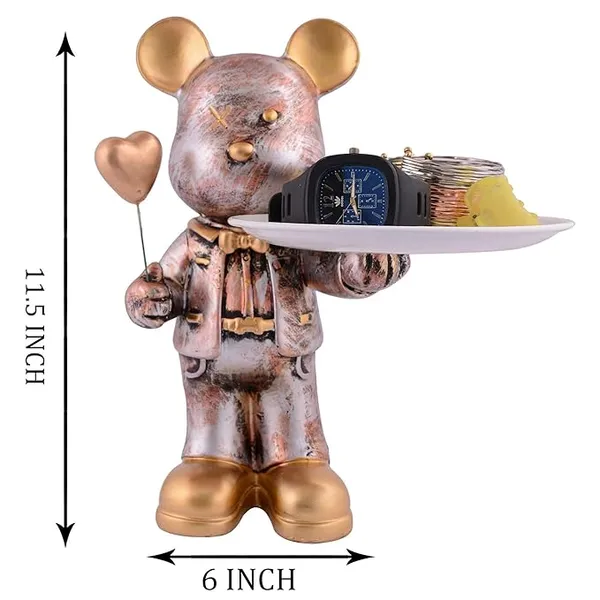 Cool_Teddy_Bear_Showpiece_with_Tray_of_Rose_Gold_Color_|_For_Asthetic_Home_Decor