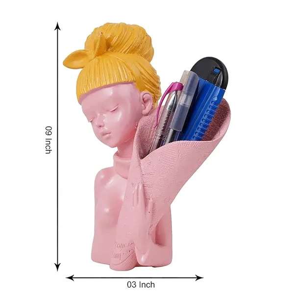 Angel_Girl_Showpiece_of_Pink_Color_with_Pen_Stand_|_Decorative_Item_for_Home_Decor