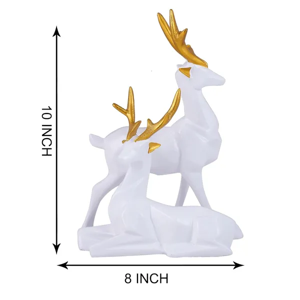 Deer_Showpiece_of_White_Color_of_Set_of_2_|_For_Home_Decoration