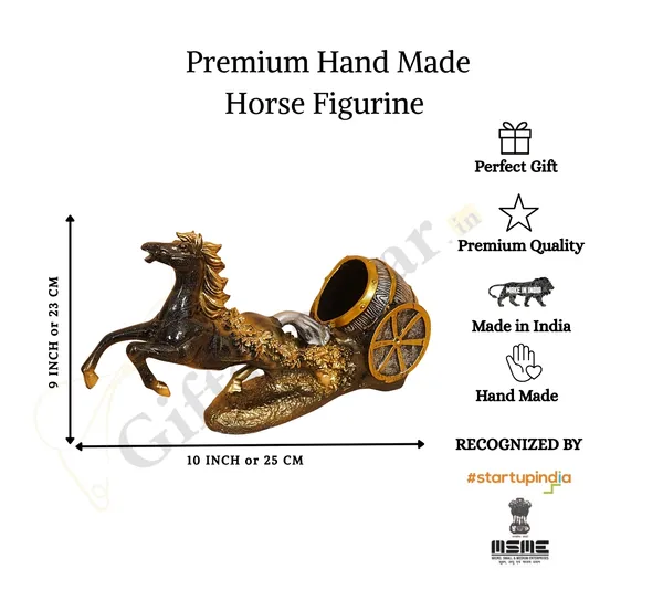 Artisan_Crafted_Horse_with_Chariot_Showpiece_|_Antique_Decorative_Item