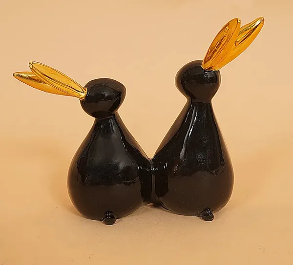 Rabbit_Couple_Figurine_of_Love_with_Ears_of_Golden_Color_|_Premium_for_Home_Decor