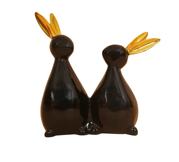 Rabbit_Couple_Figurine_of_Love_with_Ears_of_Golden_Color_|_Premium_for_Home_Decor