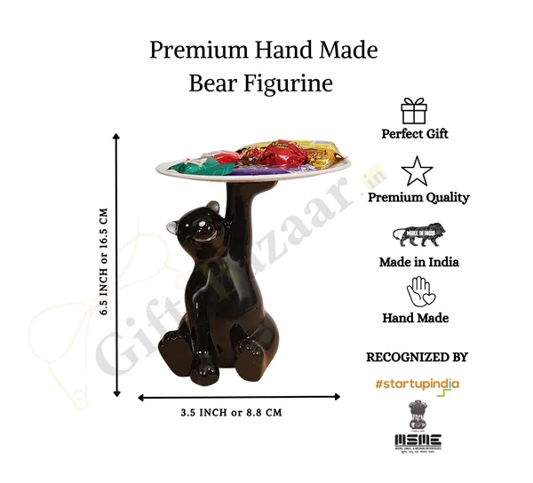 Cute_Bear_Figurine_Holding_Tray_of_Brown_Color_|_Elegent_Heritage_Gift_Item