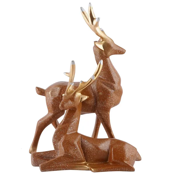 Deer_Showpiece_of_Brown_Color_of_Set_of_2_|_For_Home_Decor_Showpiece