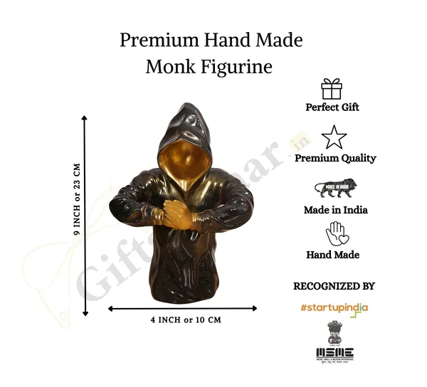 Hooded_Monk_Figurine_with_Street_Styled_of_Brown_Color_|_Home_Decor_for_Asthetic_Apeal