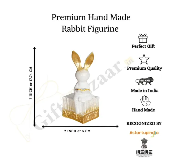 Rabbit_Bunny_Reading_Figurine_of_Sitting_Design_of_White_Color_|_Decorative_Item_for_Home_Decor