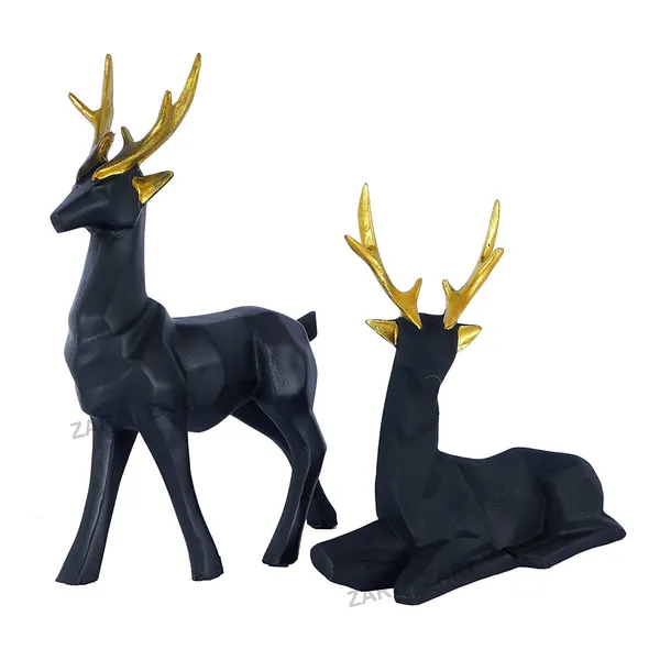 Deer_Showpiece_of_Black_Color_of_Set_of_2_|__Decorative_Item_for_Home_Decor