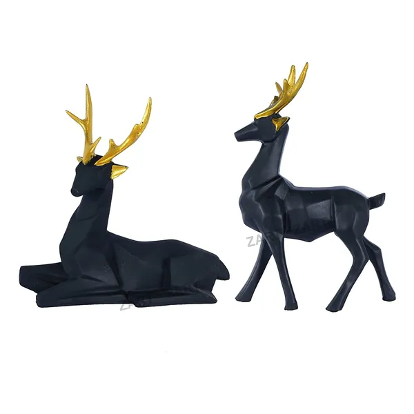 Deer_Showpiece_of_Black_Color_of_Set_of_2_|__Decorative_Item_for_Home_Decor