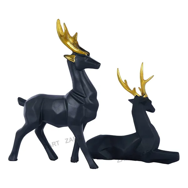 Deer_Showpiece_of_Black_Color_of_Set_of_2_|__Decorative_Item_for_Home_Decor