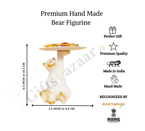Handicrafted_Bear_Holding_Tray_of_Sitting_Design_|_For_Asthetic_Home_Decor