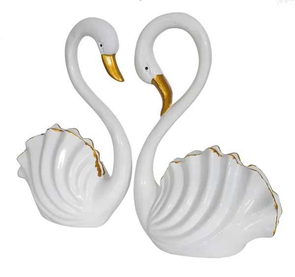 Swan_Couple_Showpiece_of_White_Color_of_Set_of_2_|_Luxury_Home_Decor_&_Gifts