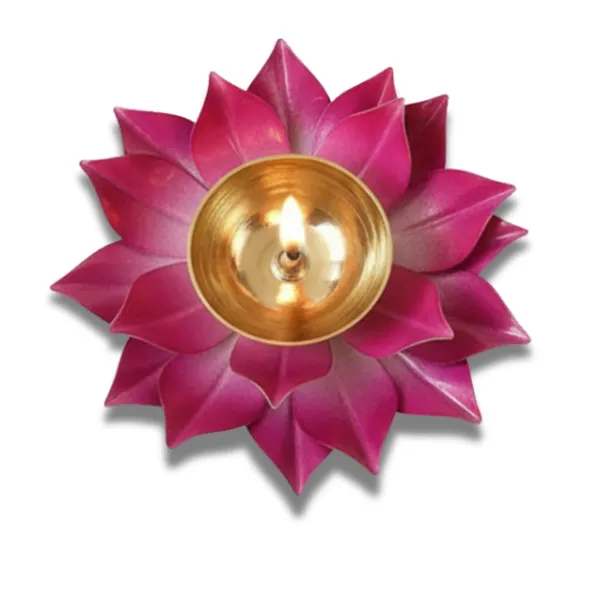 Lotus_Metal_Diya_Pooja_Oil_Lamp_of_Set_of_2_|_Red_Color_|_For_Home_Decor