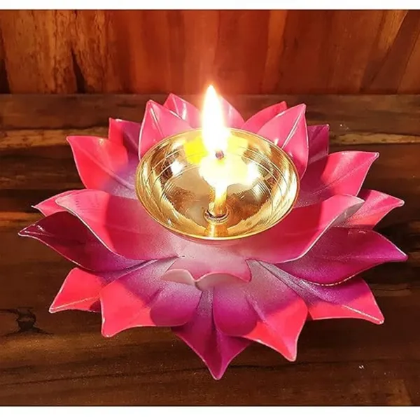 Lotus_Metal_Diya_Pooja_Oil_Lamp_of_Set_of_2_|_Red_Color_|_For_Home_Decor