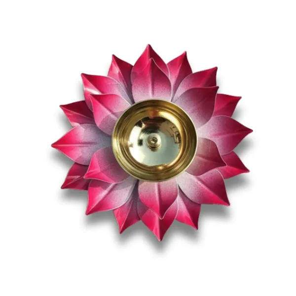 Lotus_Metal_Diya_Pooja_Oil_Lamp_of_Set_of_2_|_Pink_Color_|_For_Home_Decor