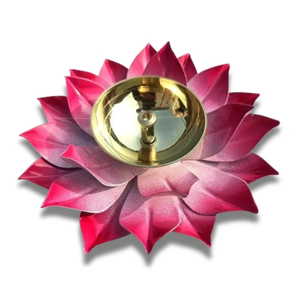 Lotus_Metal_Diya_Pooja_Oil_Lamp_of_Set_of_2_|_Pink_Color_|_For_Home_Decor