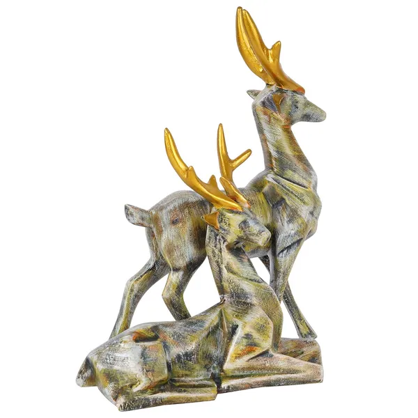 Deer_Showpiece_of_Multicolor_of_Set_of_2_|__Decorative_Item_for_Home_Decor