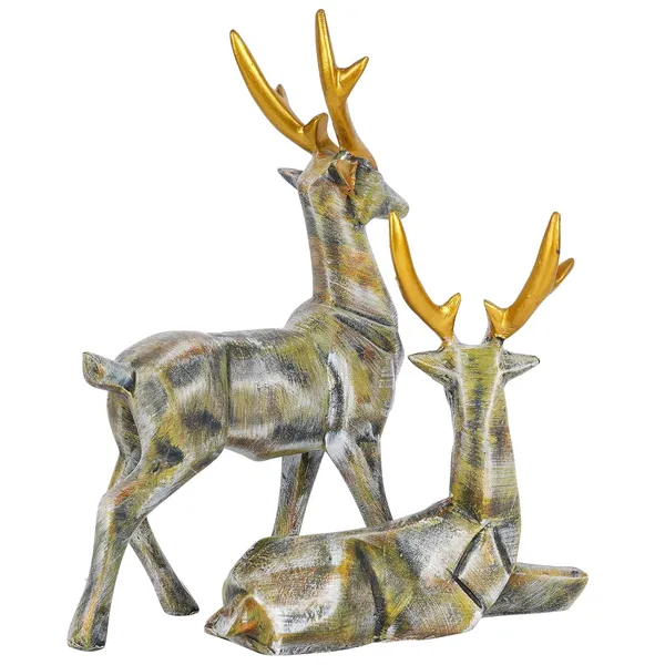 Deer_Showpiece_of_Multicolor_of_Set_of_2_|__Decorative_Item_for_Home_Decor