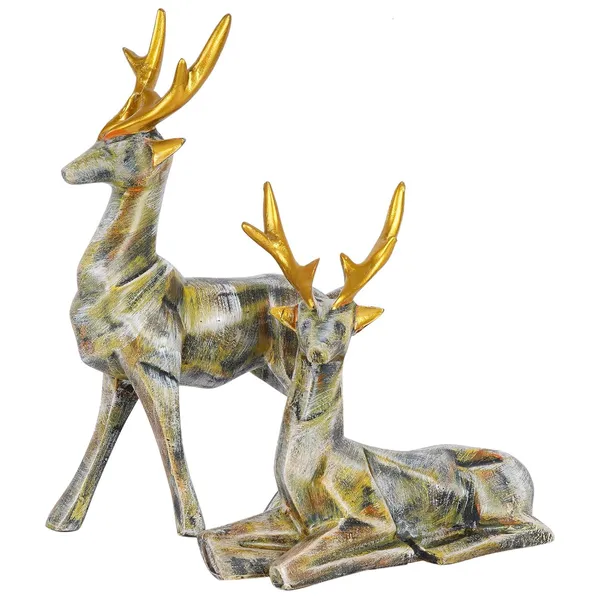 Deer_Showpiece_of_Multicolor_of_Set_of_2_|__Decorative_Item_for_Home_Decor