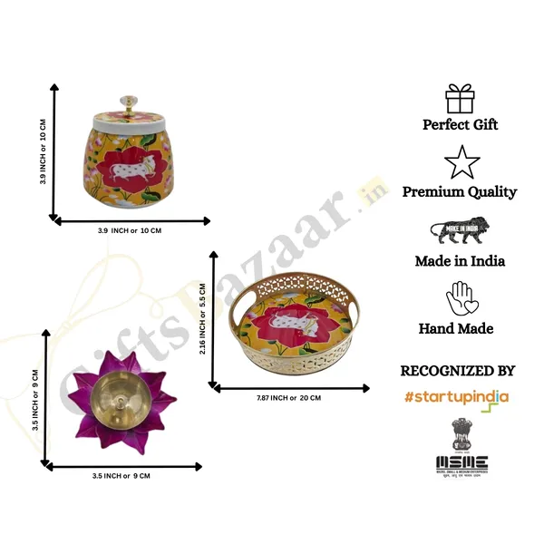 Traditional_Metal_Tray_with_Jar_and_Lotus_Brass_Diya_with_Prosperous_Charm_|_Elegant_Decorative_Gift_Item